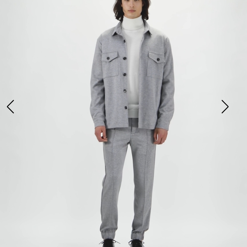 Bugatchi mens double knit shirt jacket